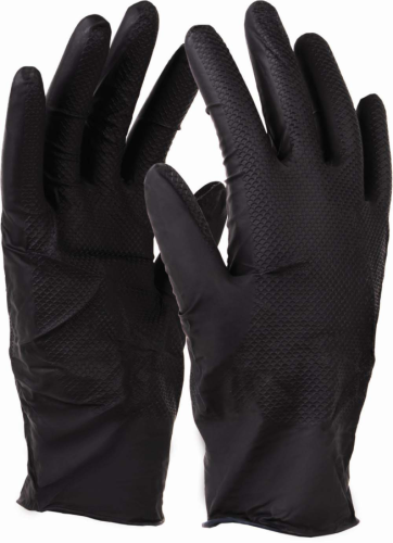 Rękawice Nitrylowe Nitrax Grip Black 10 - XL Stalco Perfect S-76349