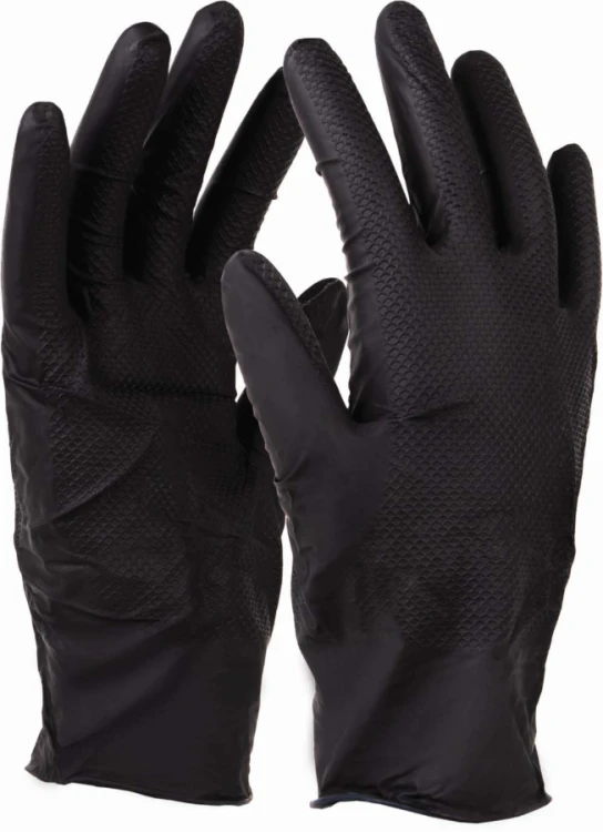 Rękawice Nitrylowe Nitrax Grip Black 10 - XL Stalco Perfect S-76349