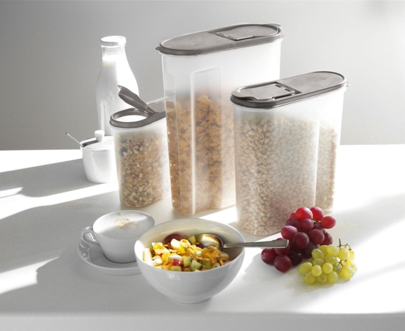 s5.840081275 POJEMNIK NA PŁATKI ŚNIADANIOWE 1,25 L JEAN SZARY KEEEPER