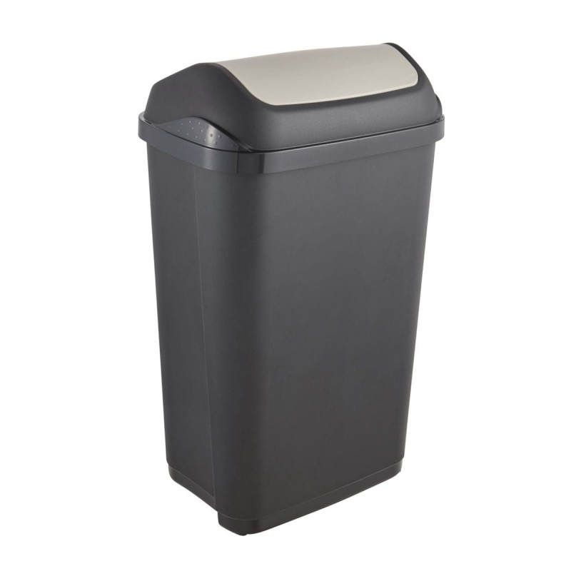 84001693 KOSZ NA ŚMIECI SWANTJE Z OBROTOWĄ POKRYWĄ 50 L GRAFIT KEEEPER