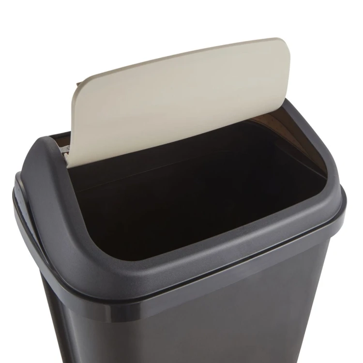 84001693 KOSZ NA ŚMIECI SWANTJE Z OBROTOWĄ POKRYWĄ 50 L GRAFIT KEEEPER