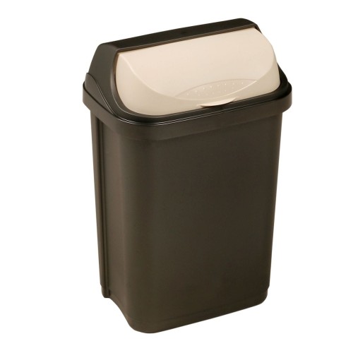 Kosz Na Śmieci Z Odchylaną Pokrywą 10 L Grafitowy Keeeper