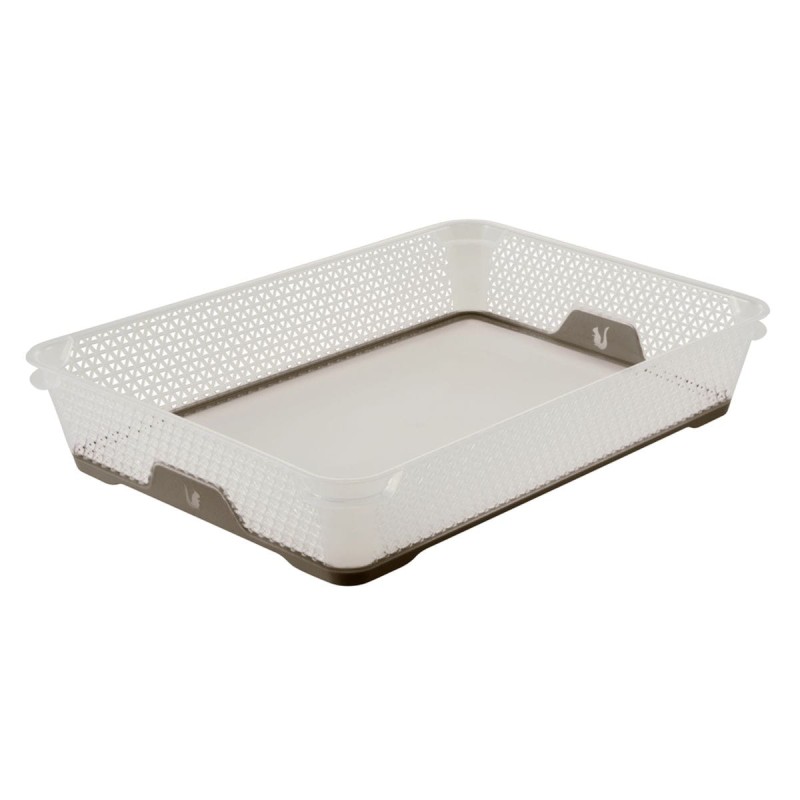 75798784 KOSZYK Z FUNKCJĄ ANTYPOŚLIZGOWĄ A4 SZAROBRĄZOWY KEEEPER