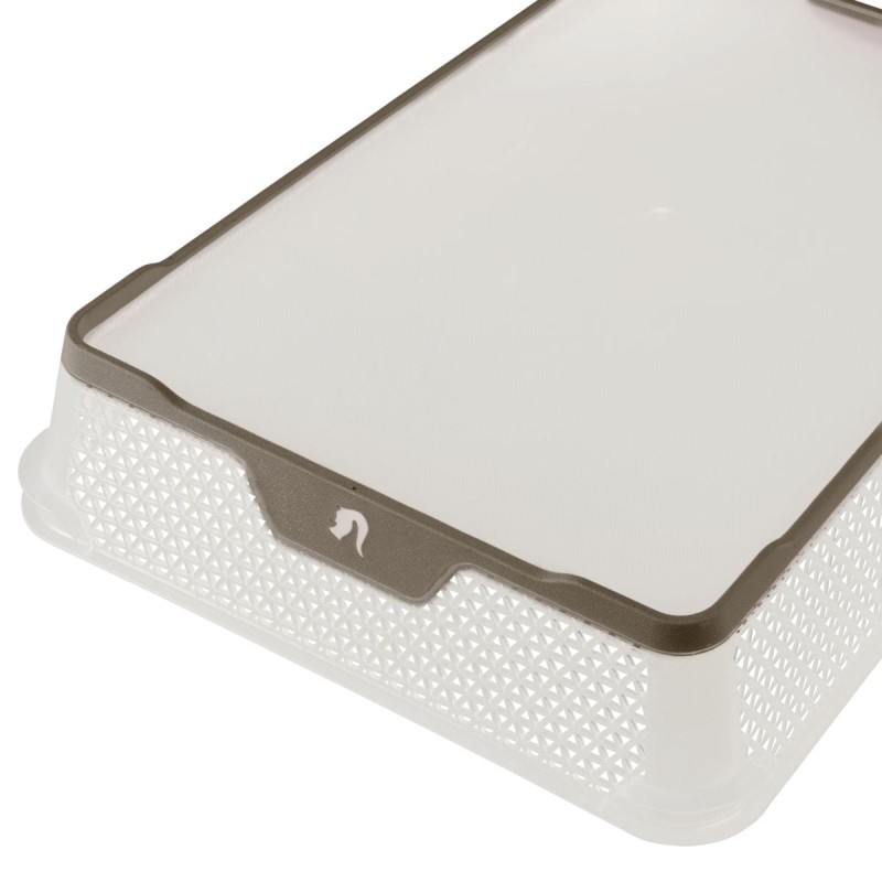 75798784 KOSZYK Z FUNKCJĄ ANTYPOŚLIZGOWĄ A4 SZAROBRĄZOWY KEEEPER