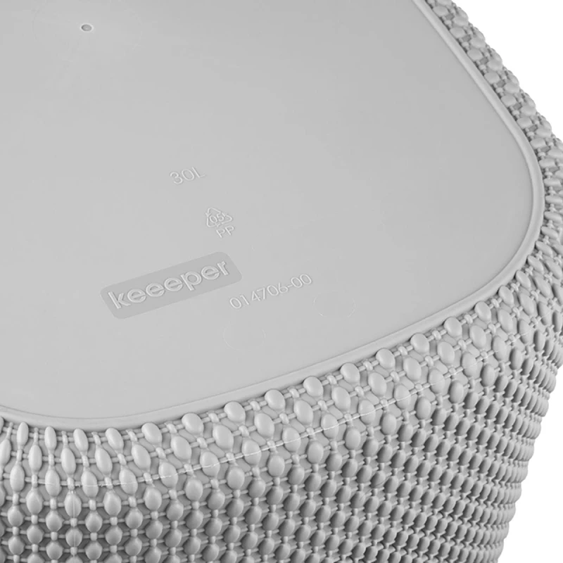 840085853 KOSZ NA PRANIE MARTEN 30 L SZARY KEEEPER