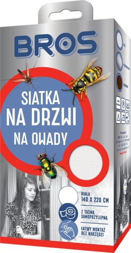 BR1619 BROS SIATKA NA DRZWI 140x220 BIAŁA