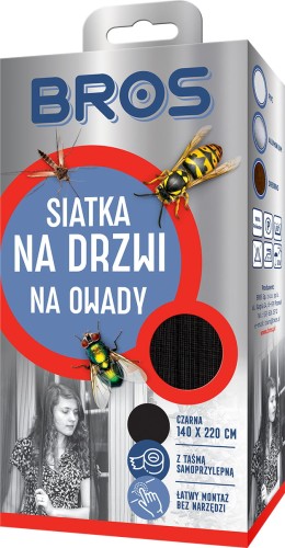 BR6151 BROS SIATKA NA DRZWI 140x220 CZARNA