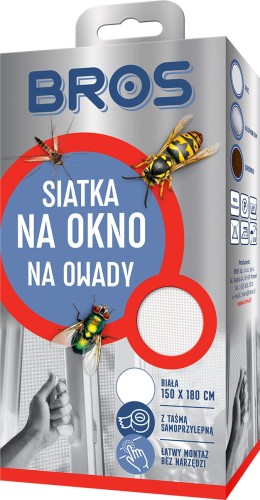 18-9533 BROS SIATKA NA OKNO 150X180 BIAŁA