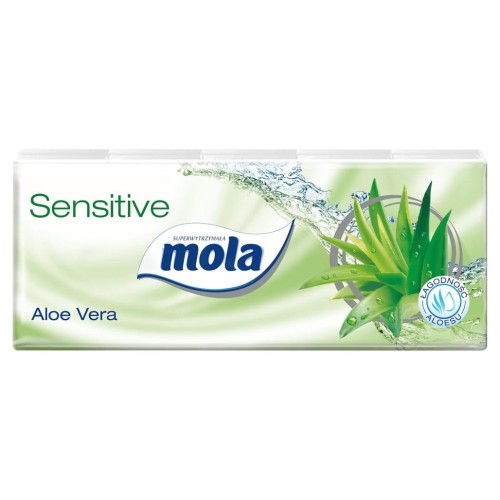 AN-1298 CHUSTECZKI HIGIENICZNE MOLA 3-WARSTWOWE ALOE VERA 10 X 10 SZTUK