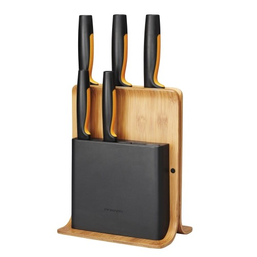 FIS.1057552 ZESTAW 5 NOŻY W BLOKU BAMBUSOWYM FISKARS