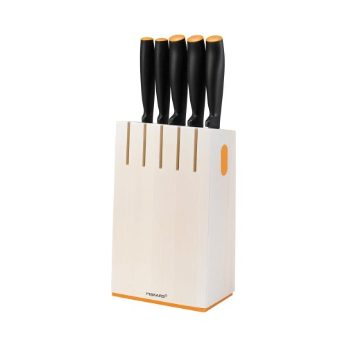 FIS.1014209 ZESTAW 5 NOŻY W BLOKU BIAŁYM FISKARS