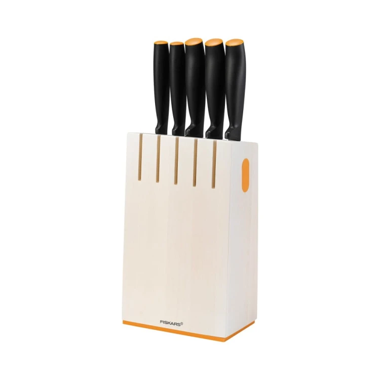 FIS.1014209 ZESTAW 5 NOŻY W BLOKU BIAŁYM FISKARS