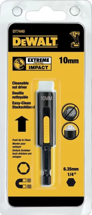 DT7440 DEWALT NASADKA MAGNETYCZNA Z ELEMENTEM CZYSZCZĄCYM 10 MM