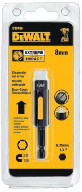 DT7430 DEWALT NASADKA MAGNETYCZNA Z ELEMENTEM CZYSZCZĄCYM 8 MM