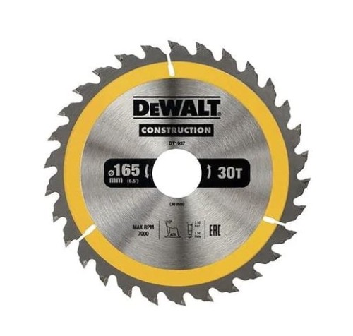 DT1937 DEWALT PIŁA TARCZOWA 165/30MM 30 ZĘBÓW