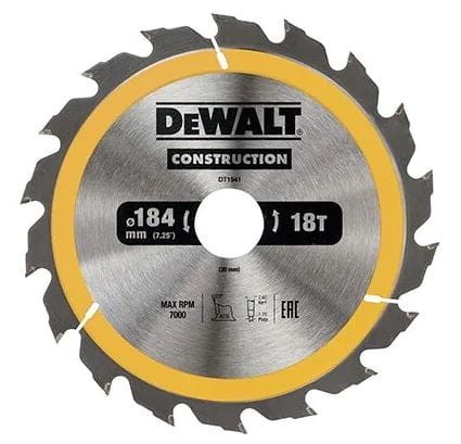 DT1941-QZ DEWALT PIŁA TARCZOWA 184/30MM 18 ZĘBÓW