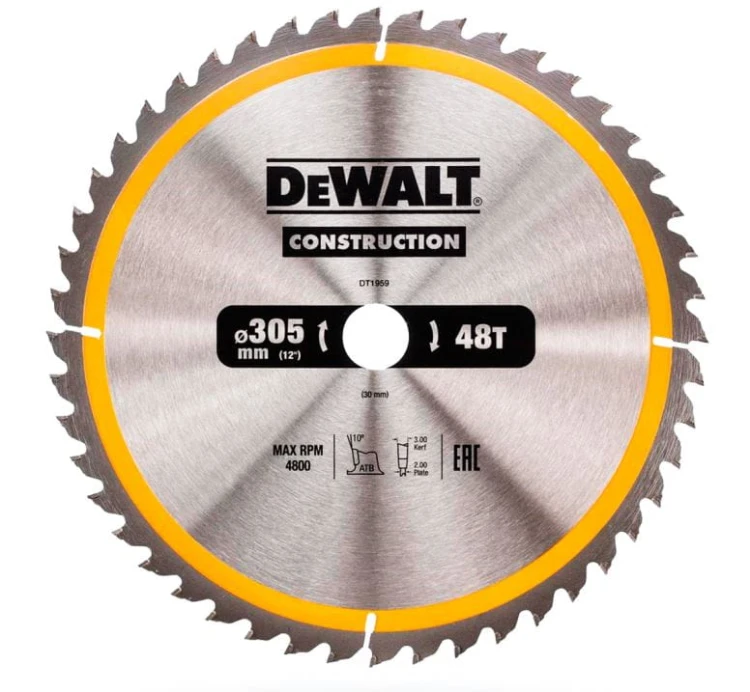 DT1959-QZ DEWALT PIŁA TARCZOWA 305/30MM 48 ZĘBÓW