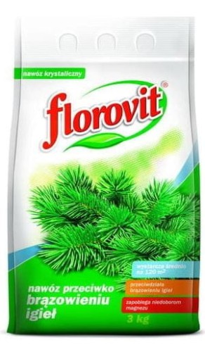 6737780 NAWÓZ FLOROVIT PRZECIW BRĄZOWIENIU IGIEŁ 3 KG