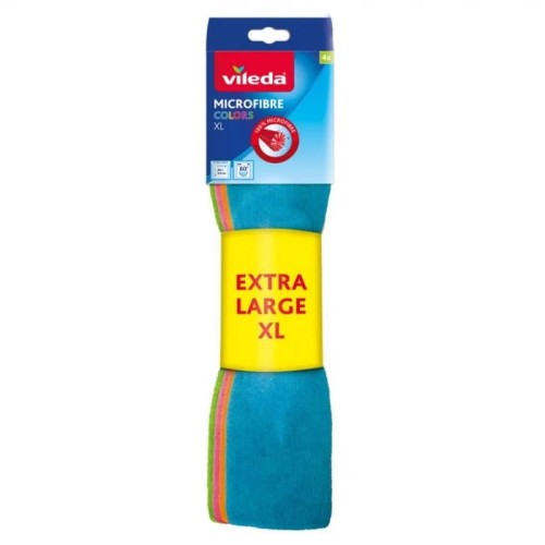 141292 ŚCIERECZKA VILEDA MIKROFIBRA COLORS EXTRA LARGE 4 SZT.
