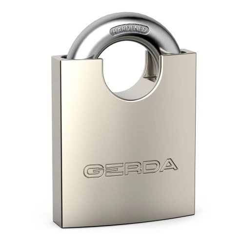 Kłódka Secure 70 mm Wzmocniona Nikiel Satyna Z Chronionym Pałąkiem