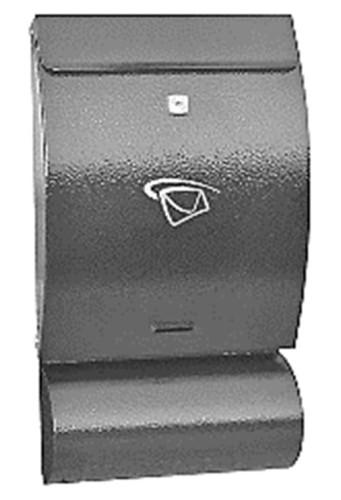 9530664-12 SKRZYNKA NA LISTY Z GAZETOWNIKIEM 470X250X65 MM GRAFIT