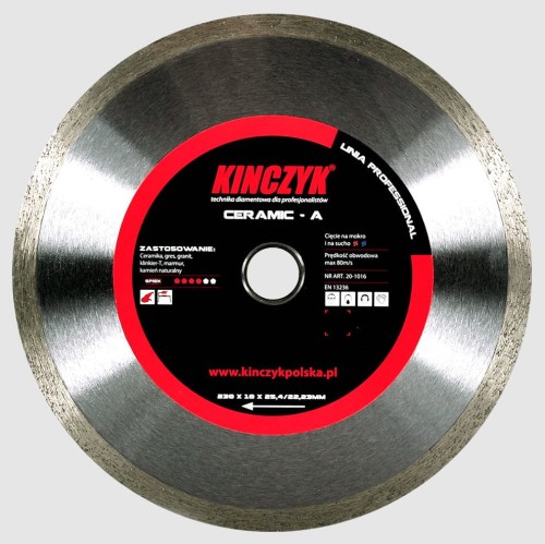 KIN20-1012 KINCZYK TARCZA DIAMENTOWA CERAMIC-A 125X10X22,23