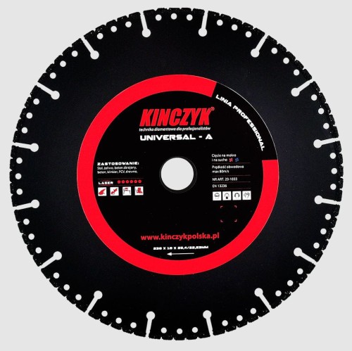 KIN23-1032 KINCZYK TARCZA DIAMENTOWA UNIVERSAL-A 125X10X22,23