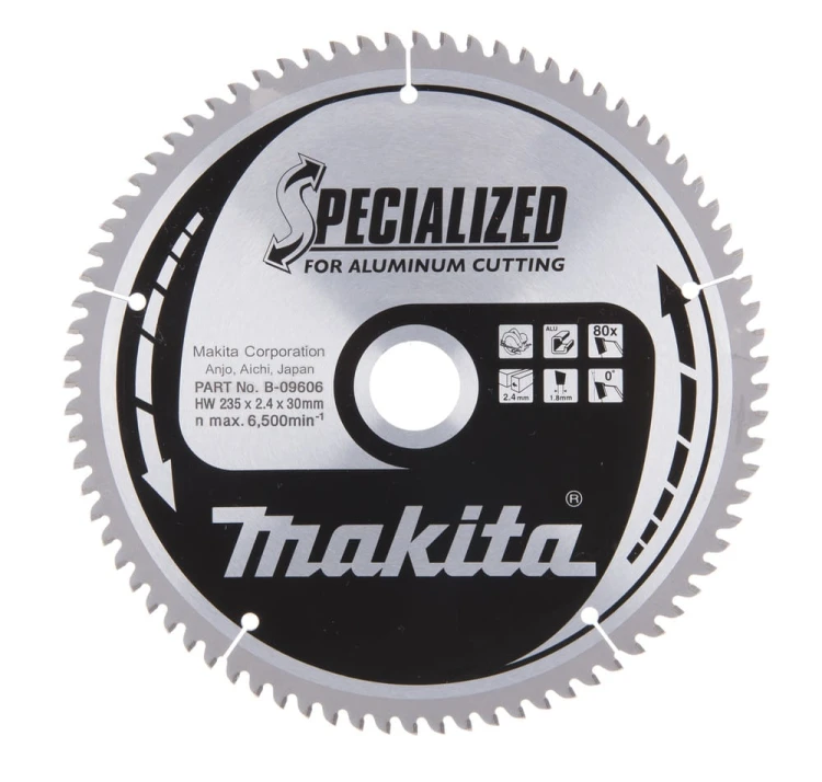 M.B-09606 MAKITA PIŁA TARCZOWA DO ALUMINIUM 235/30 MM 80 ZĘBÓW