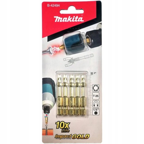 B-42494 MAKITA IMPACT GOLD ZESTAW KOŃCÓWEK TORX 25 (5 SZTUK)