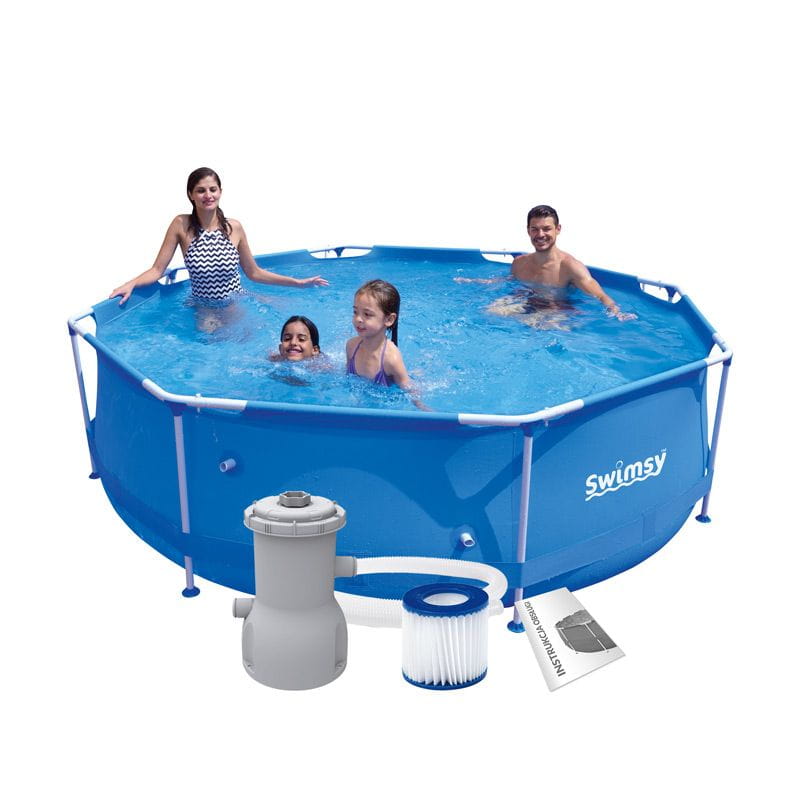 S1.67060471 BASEN ZE STELAŻEM 300 X 76 CM 4383L Z POMPĄ 17798EU MIRPOL