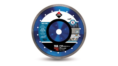 RUBI-31933 RUBI TARCZA DIAMENTOWA TURBO VIPER DO MATERIAŁÓW TWARDYCH TVA 125MM SUPERPRO