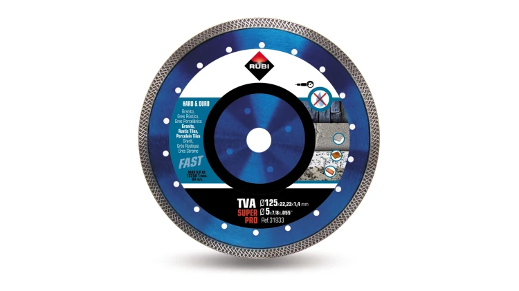 RUBI-31933 RUBI TARCZA DIAMENTOWA TURBO VIPER DO MATERIAŁÓW TWARDYCH TVA 125MM SUPERPRO