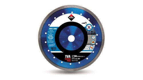 RUBI-31934 RUBI TARCZA DIAMENTOWA TURBO VIPER DO MATERIAŁÓW TWARDYCH TVA 180MM SUPERPRO