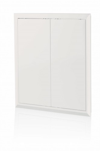 DR24040 DRZWICZKI REWIZYJNE DWUSKRZYDŁOWE PLASTIKOWE 400X400 MM, WEW. 344X372 MM, BIAŁE