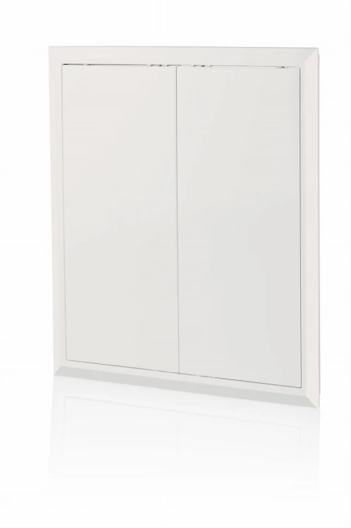 DR24040 DRZWICZKI REWIZYJNE DWUSKRZYDŁOWE PLASTIKOWE 400X400 MM, WEW. 344X372 MM, BIAŁE