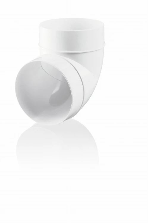KO125-90 KOLANO OKRĄGŁE FI 125 MM, 90 ST., BIAŁE