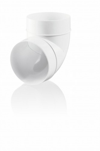 KO150-90 KOLANO OKRĄGŁE FI 150 MM, 90 ST., BIAŁE
