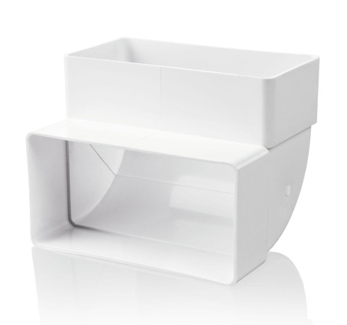 Kolano Pionowe 204X60 mm, 90 St., Białe