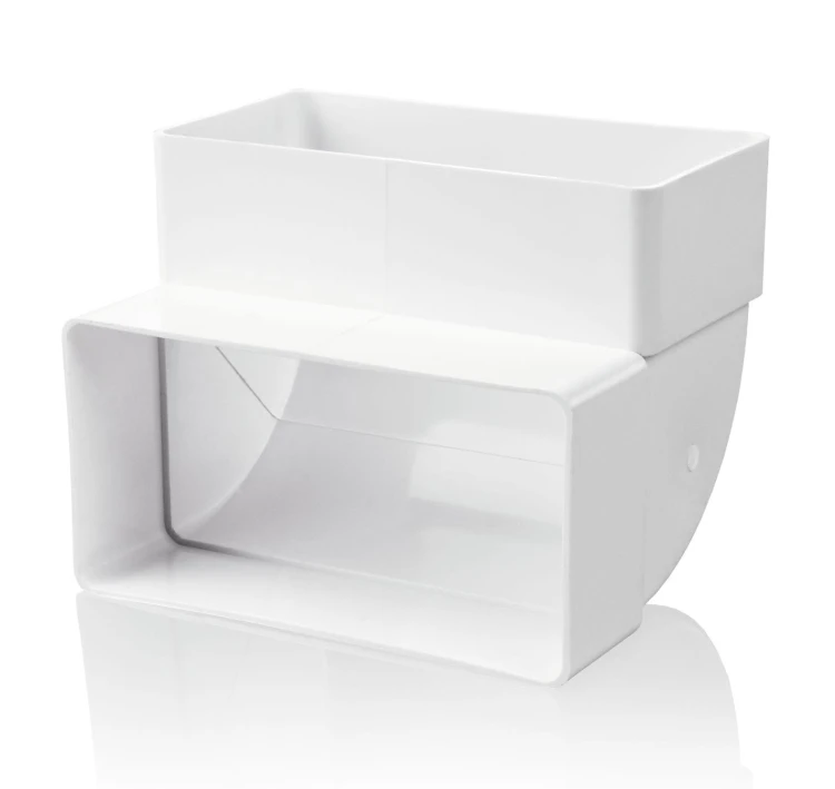 s6.371960 KOLANO PIONOWE 220X90 MM, 90 ST., BIAŁE