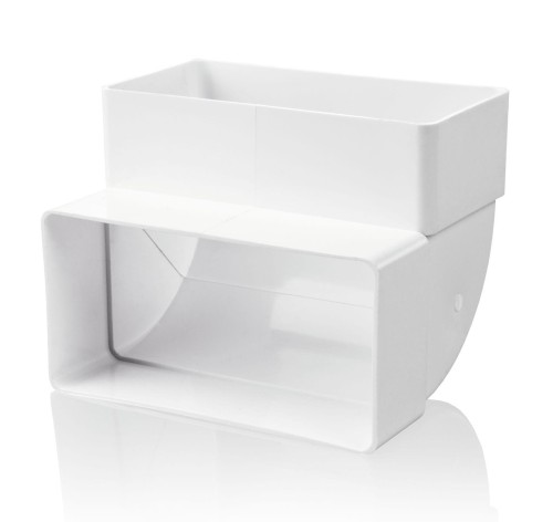 Kolano Poziome 110X55 mm, 90 St., Białe