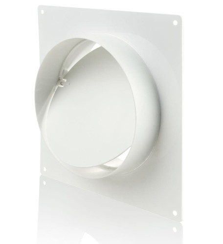 Kołnierz Przyścienny Fi 125 mm Z Zaworem Zwrotnym, Biały