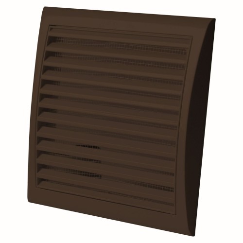 MW103RKBR KRATKA WENTYLACYJNA 154X150 MM Z REGULOWANĄ ŻALUZJĄ I KOŁNIERZEM FI 100 MM, BRĄZ