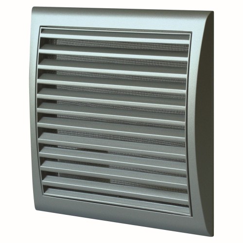 MW103RKSAT KRATKA WENTYLACYJNA 154X150 MM Z REGULOWANĄ ŻALUZJĄ I KOŁNIERZEM FI 100 MM, SATYNA