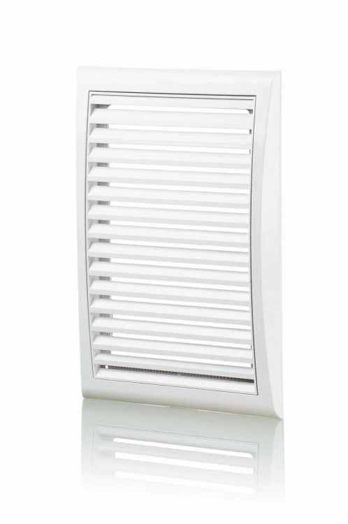 MW103R KRATKA WENTYLACYJNA 154X150 MM Z REGULOWANĄ ŻALUZJĄ, BIAŁA