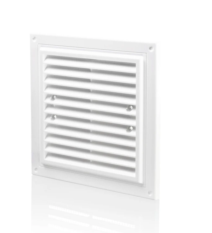 MWR295160 KRATKA WENTYLACYJNA 160X295 MM Z SIATKĄ I UCHWYTAMI MOCUJĄCYMI, BIAŁA