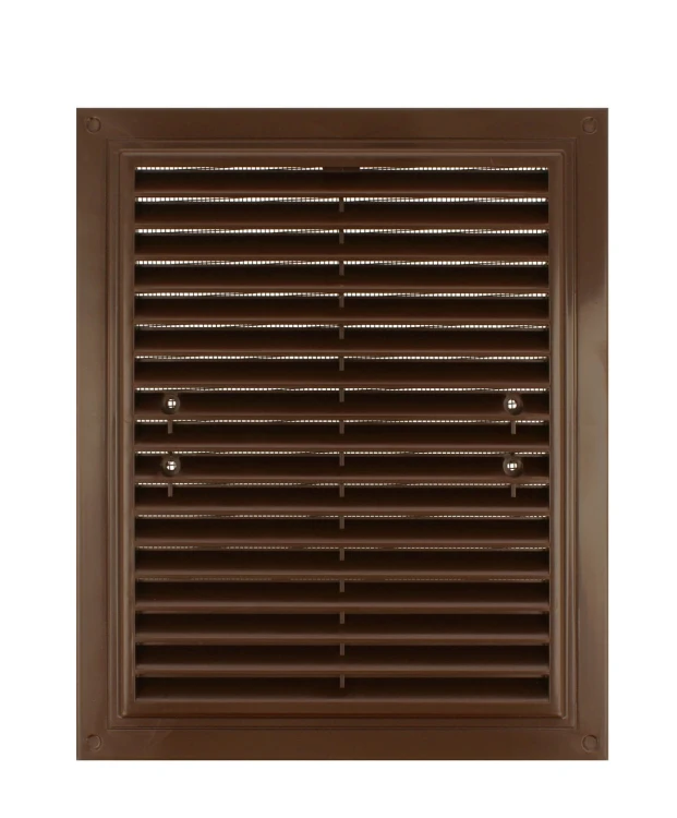 s6.371mwr215x175br KRATKA WENTYLACYJNA 175X215 MM Z SIATKĄ I UCHWYTAMI MOCUJĄCYMI, BRĄZ