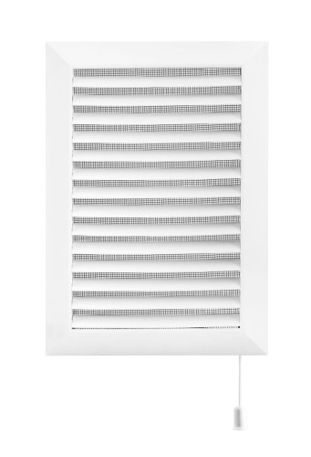 s6.371rel127r KRATKA WENTYLACYJNA 175X245 MM Z SIATKĄ I REGULOWANĄ ŻALUZJĄ, BIAŁA
