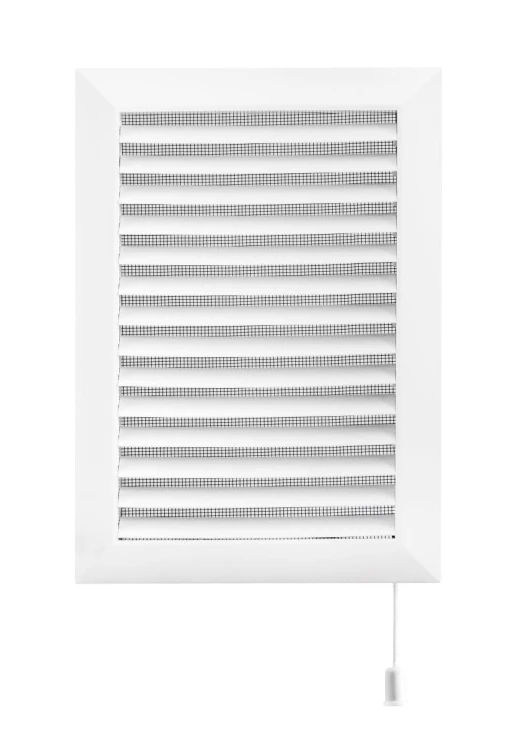 s6.371rel127r KRATKA WENTYLACYJNA 175X245 MM Z SIATKĄ I REGULOWANĄ ŻALUZJĄ, BIAŁA