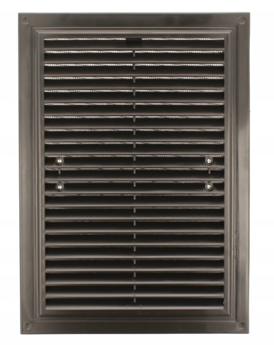 Kratka Wentylacyjna 180X250 mm Z Siatką I Uchwytami Mocującymi, Grafit