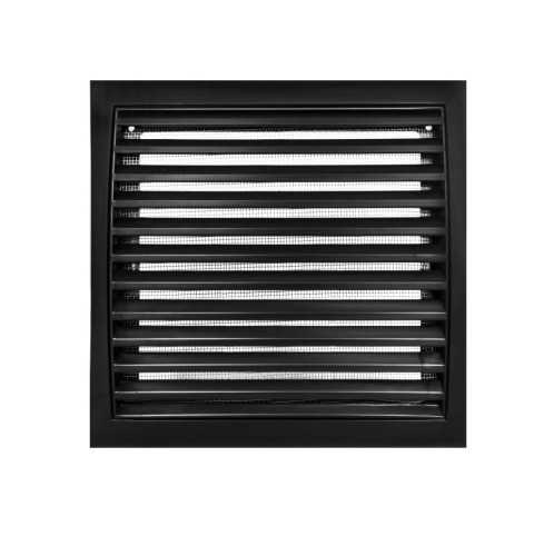 Kratka Wentylacyjna 193X188 mm Z Siatką, Czarne